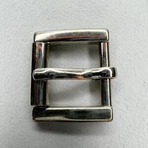 Small Silver Tone Simple Basic Roller Belt Buckle
